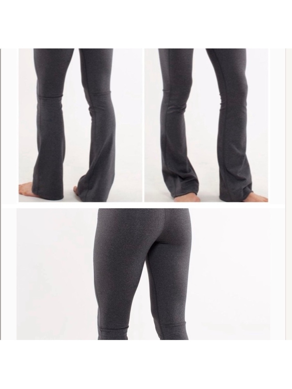 lululemon athletica Charcoal Flare Pants with Hot Pink Waistband - Picture 4 of 4